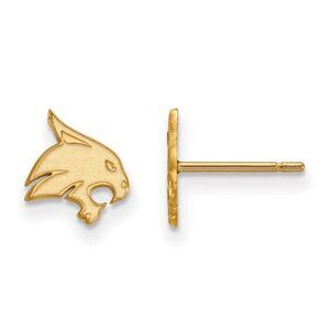 14k Gold Plated Silver Texas State University XS (Tiny) Post Earrings